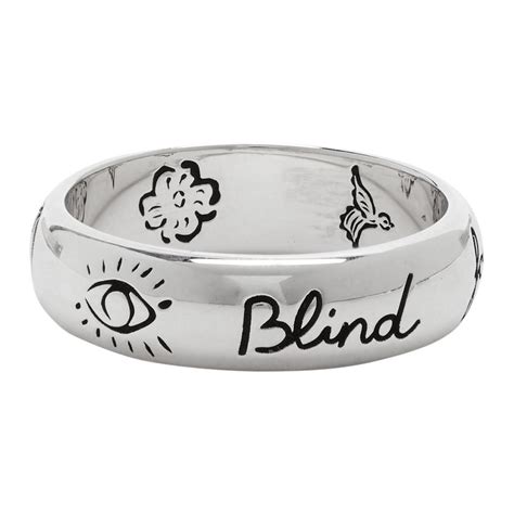 Blind For Love' ring in silver 